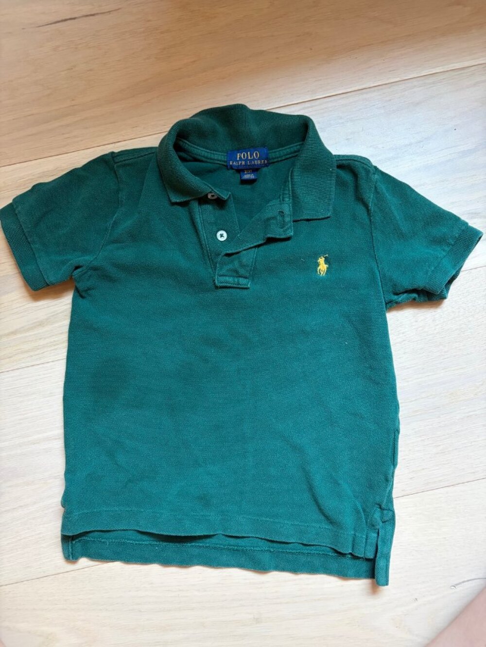 Ralph Lauren 3T Green Polo Shirt - Classic Pony Logo